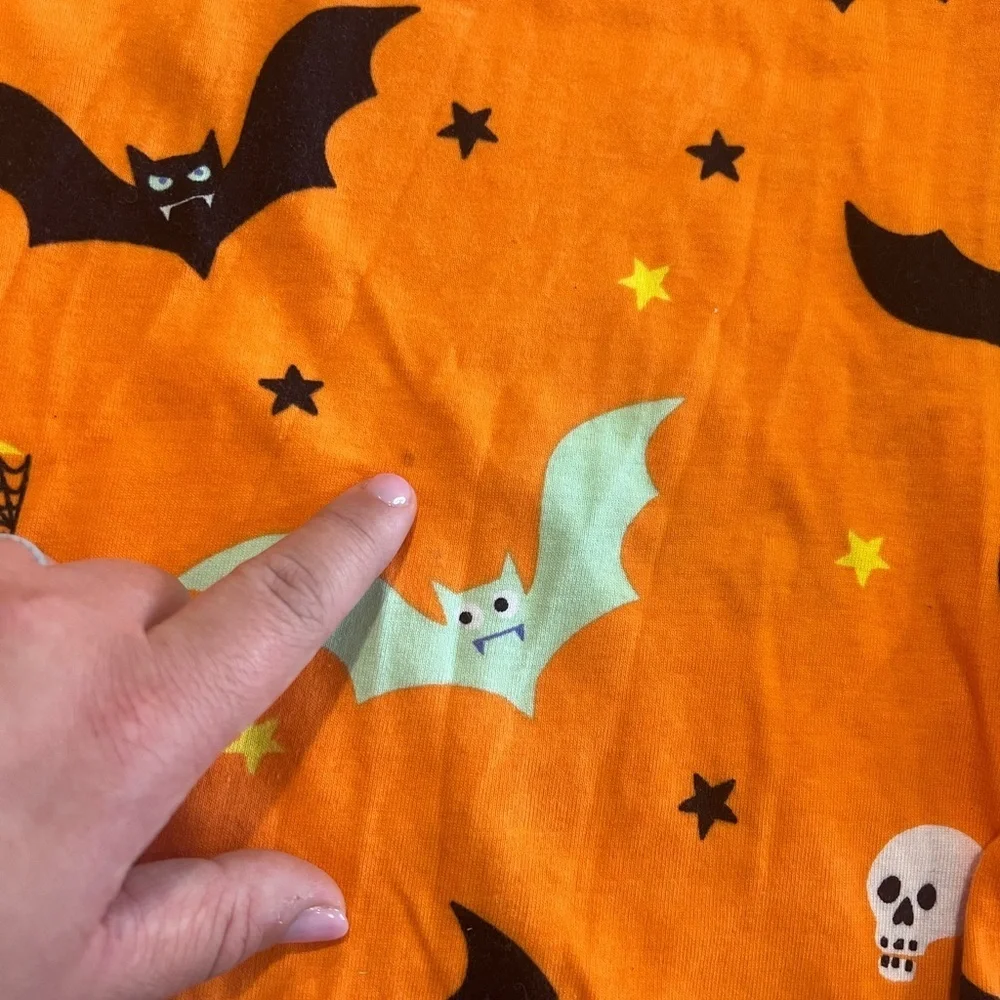 Halloween Bat Print Pajama Set
